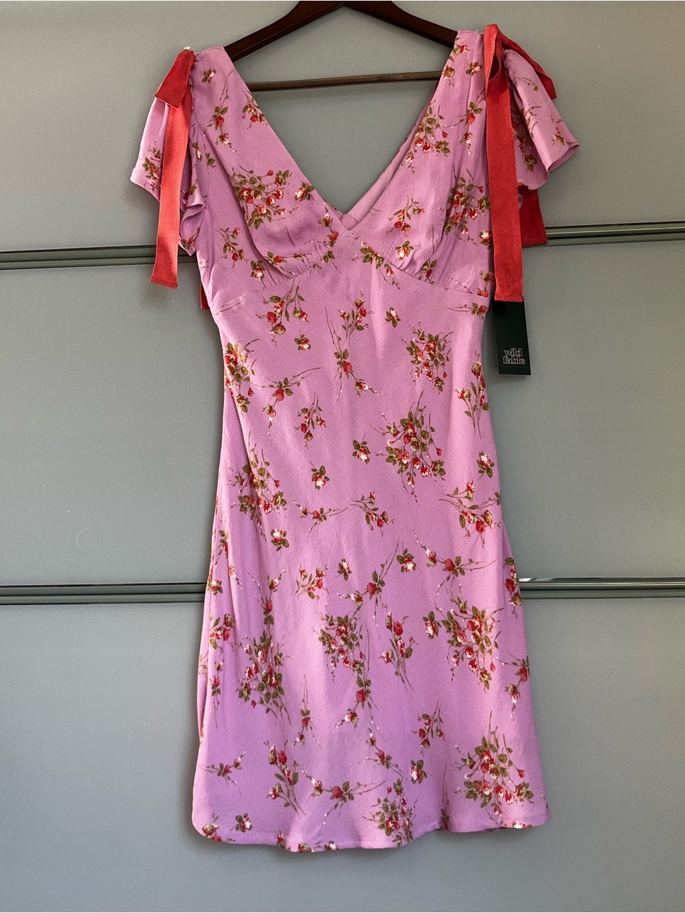 wild fable Pink Floral Tie-Shoulder Mini Dress - Picture 3 of 5